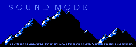 Welcome to the Sound Mode.